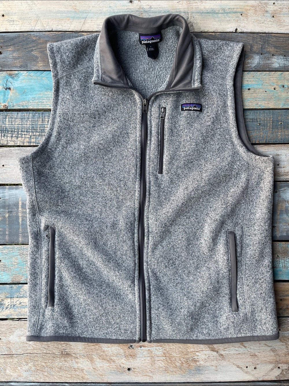 Patagonia Better Sweater Vest 25882 A22 Heather Gray Full-Zip Mens Large